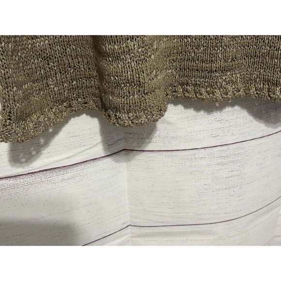 Coldwater Creek Taupe  Knit Tank Top Crocheted Edges Stretch Sz 2X 20-22 EUC - Picture 4 of 8
